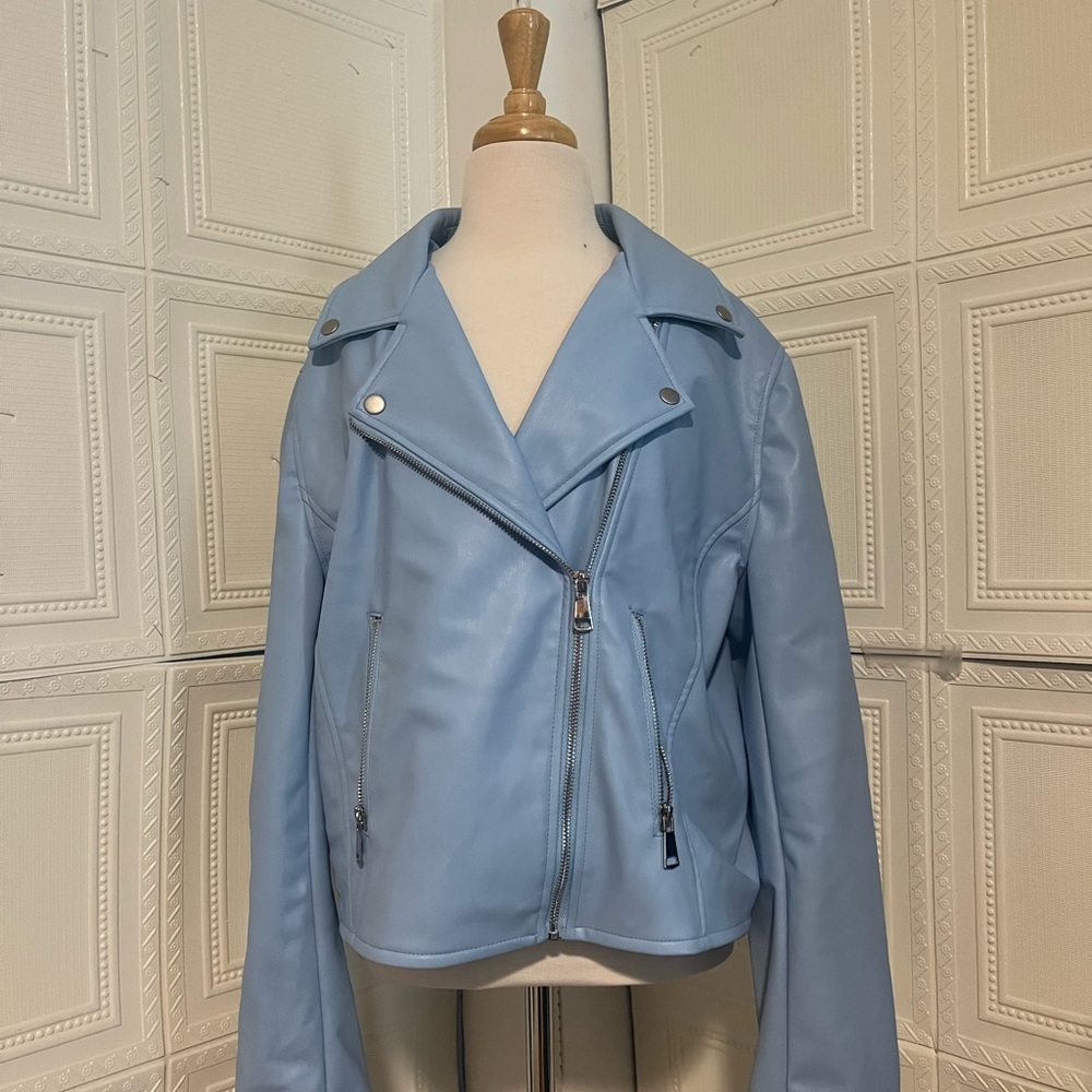 Steve Madden Light Blue Women's Biker Jacket